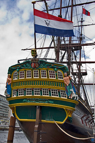 VOC ship replica in  
Amsterdam harbor, 2007